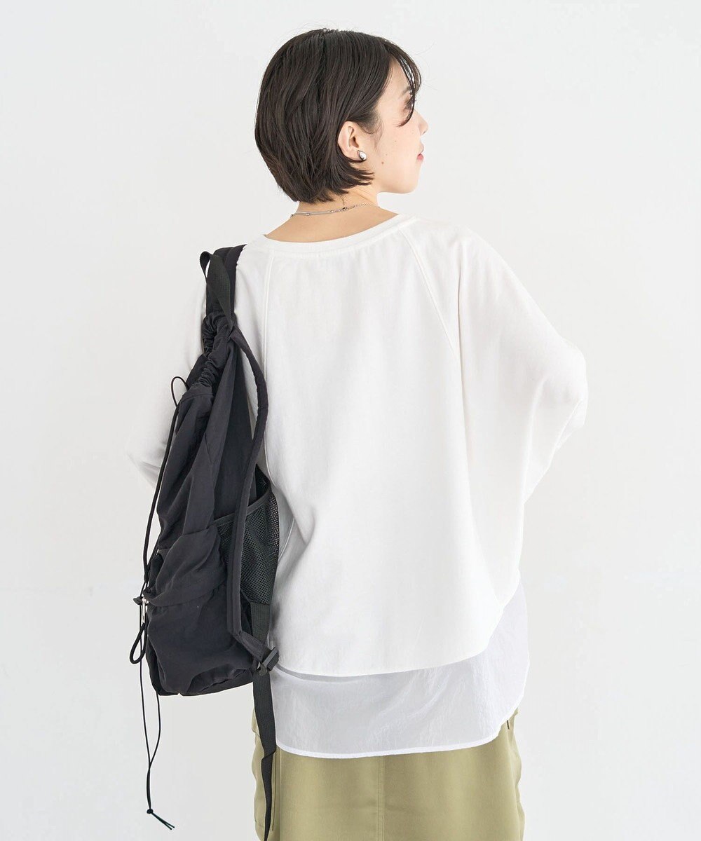 Green Parks 七分袖ドルマン裏毛シアードッキングプルオー 