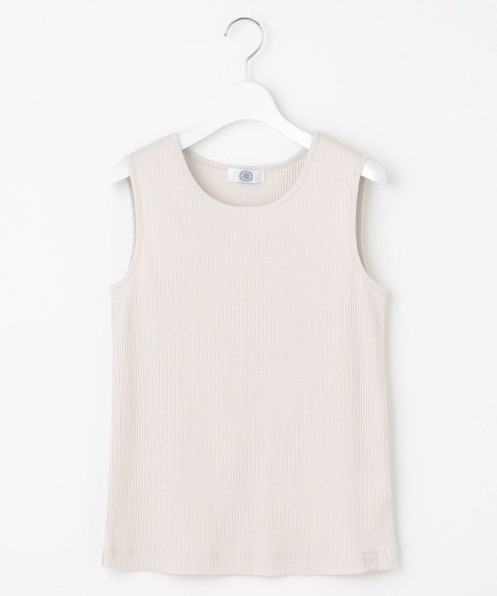 J.PRESS LADIES 【洗える】リブ ノースリーブ カットソー 