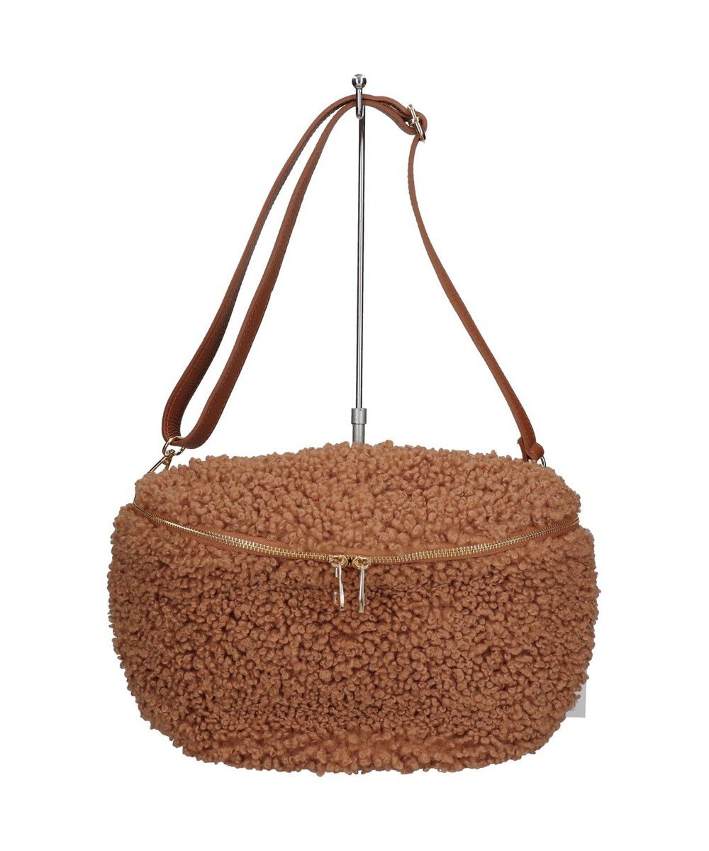 INTER-CHAUSSURES 【ANDREA CARDONE】レザーストラップボアショルダーバッグ 