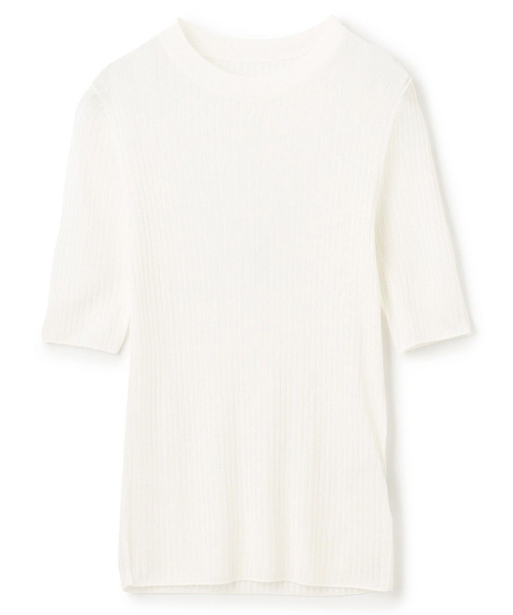 uncrave ラスターシアーニット ワイドリブトップス 