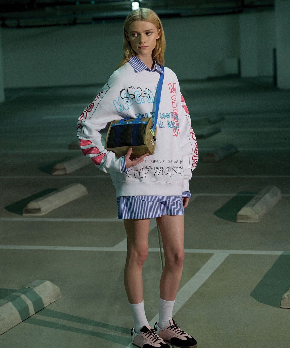 LeSportsac MSGM METRO XBODY/メトロカーキ/ブルー 