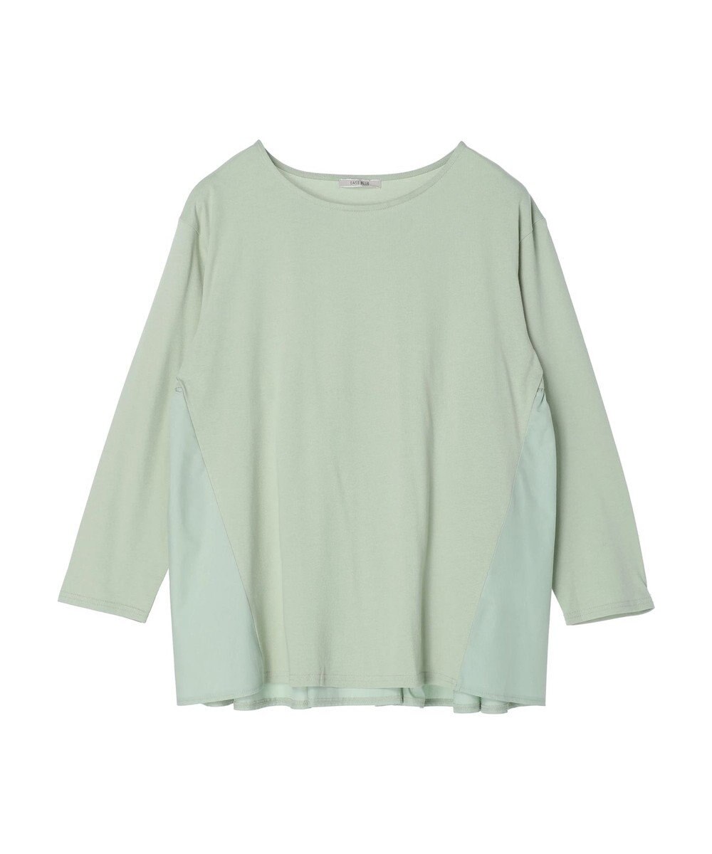 Green Parks バックギャザー布帛切替プルオーバー 