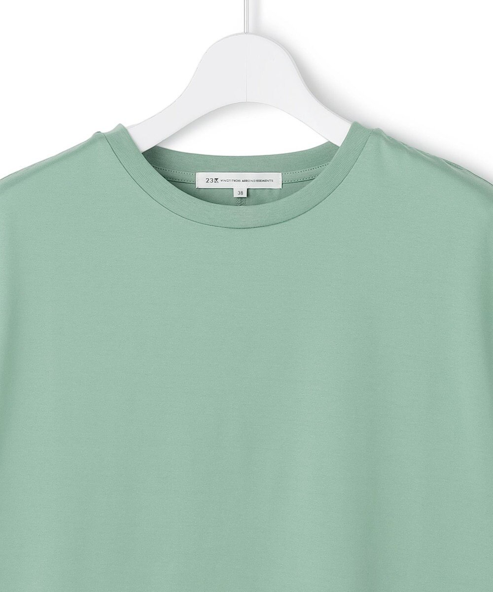 23区 シルキータッチ フレンチスリーブ Tシャツ 