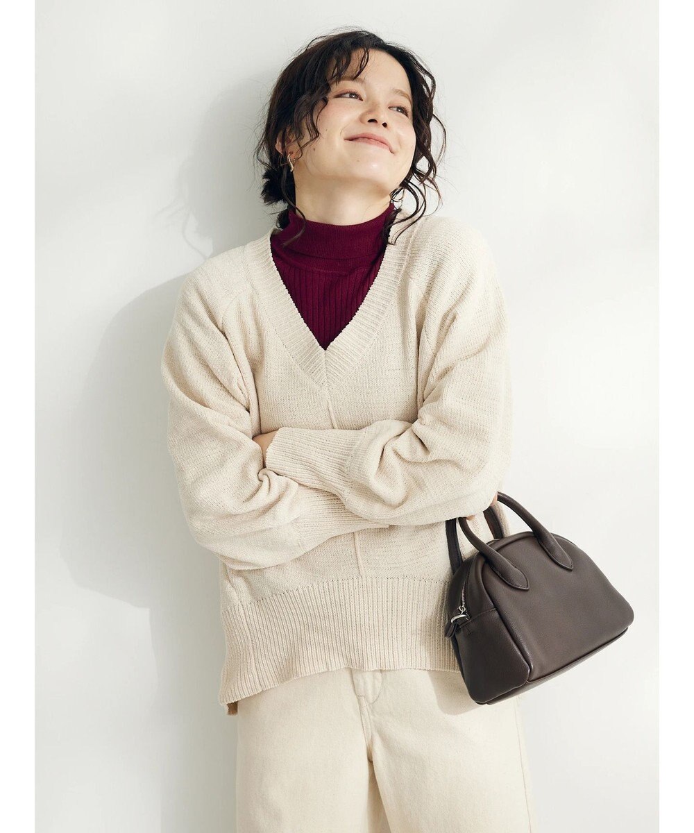 CRAFT STANDARD BOUTIQUE 洗えるコードモールＶネックプルオーバー 