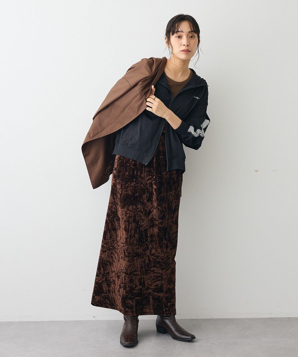 CRAFT STANDARD BOUTIQUE クラッシュベロアサイドスリットスカート 