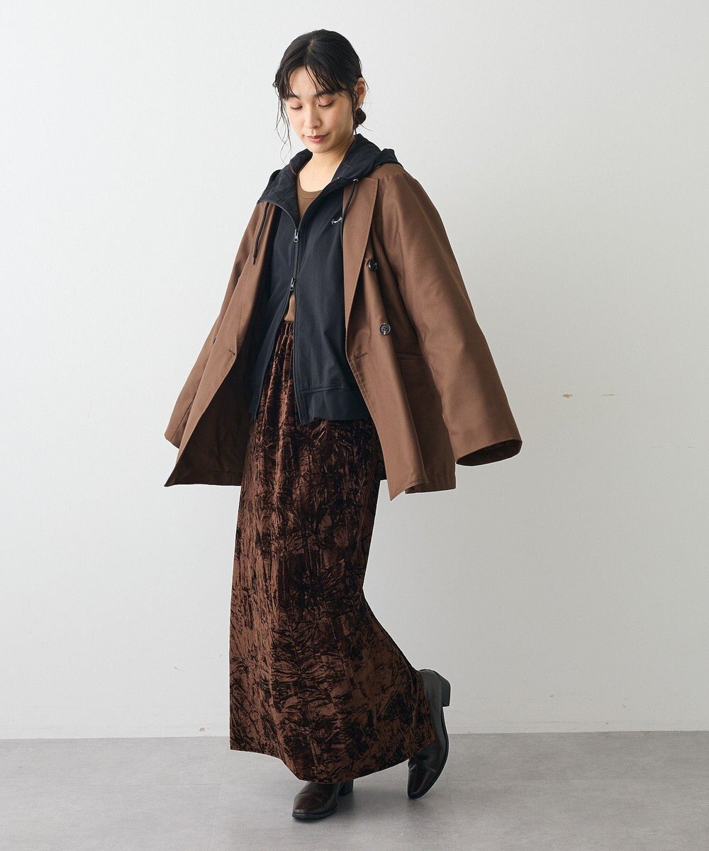 CRAFT STANDARD BOUTIQUE クラッシュベロアサイドスリットスカート 