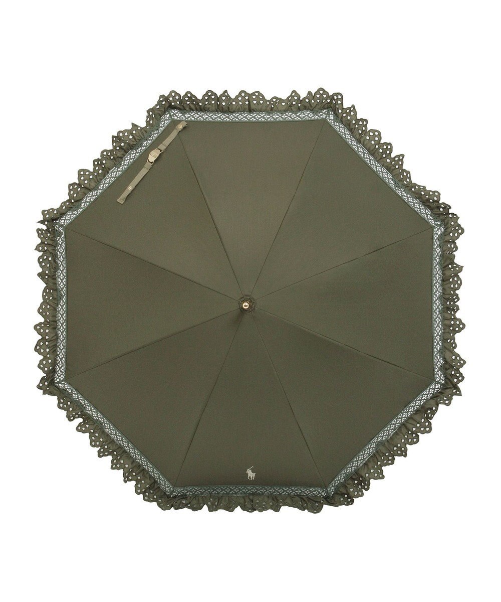 MOONBAT 【遮光/晴雨兼用日傘】POLO RALPH LAUREN(ポロ ラルフローレン) エンブフリル 長傘 遮熱 UV 