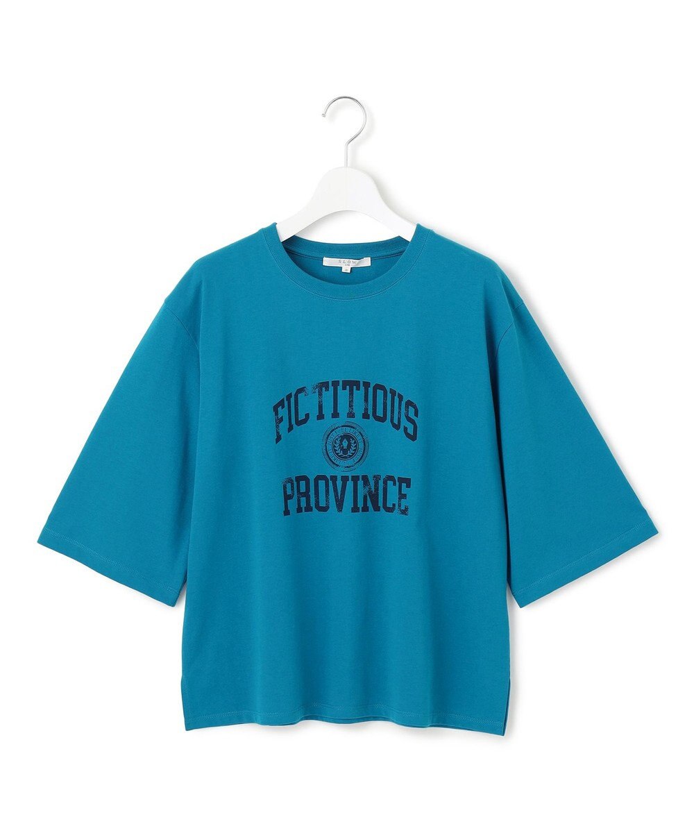 23区 S 【SLOW/一部店舗限定】MVSコットン ヴィンテージ風 ロゴTEE 