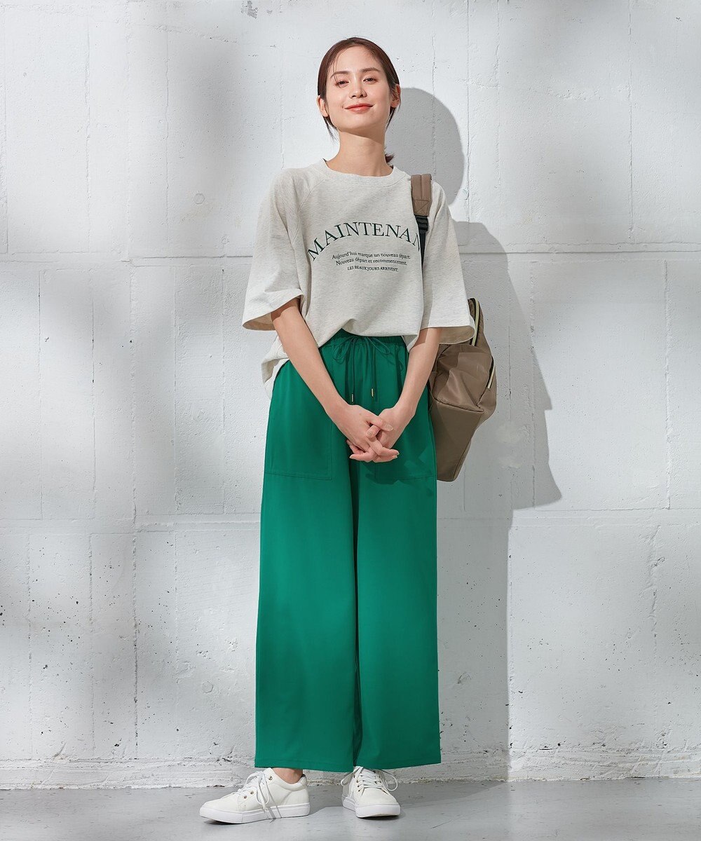 ANY 【ウエストゴム/UVケア/接触冷感】清涼リラックスワイドパンツ 