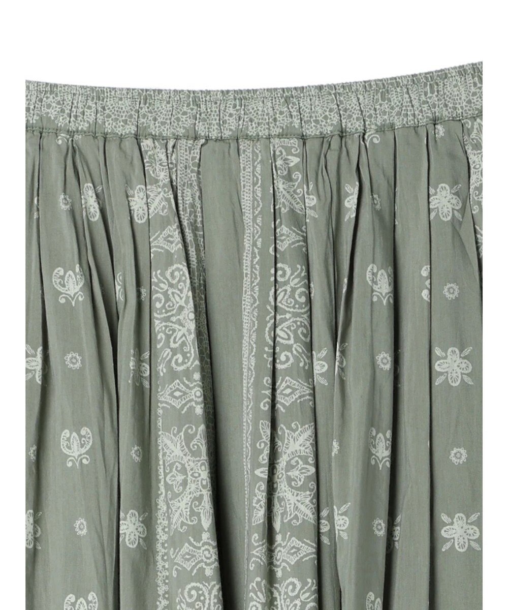 CRAFT STANDARD BOUTIQUE パネル柄マキシギャザースカート 