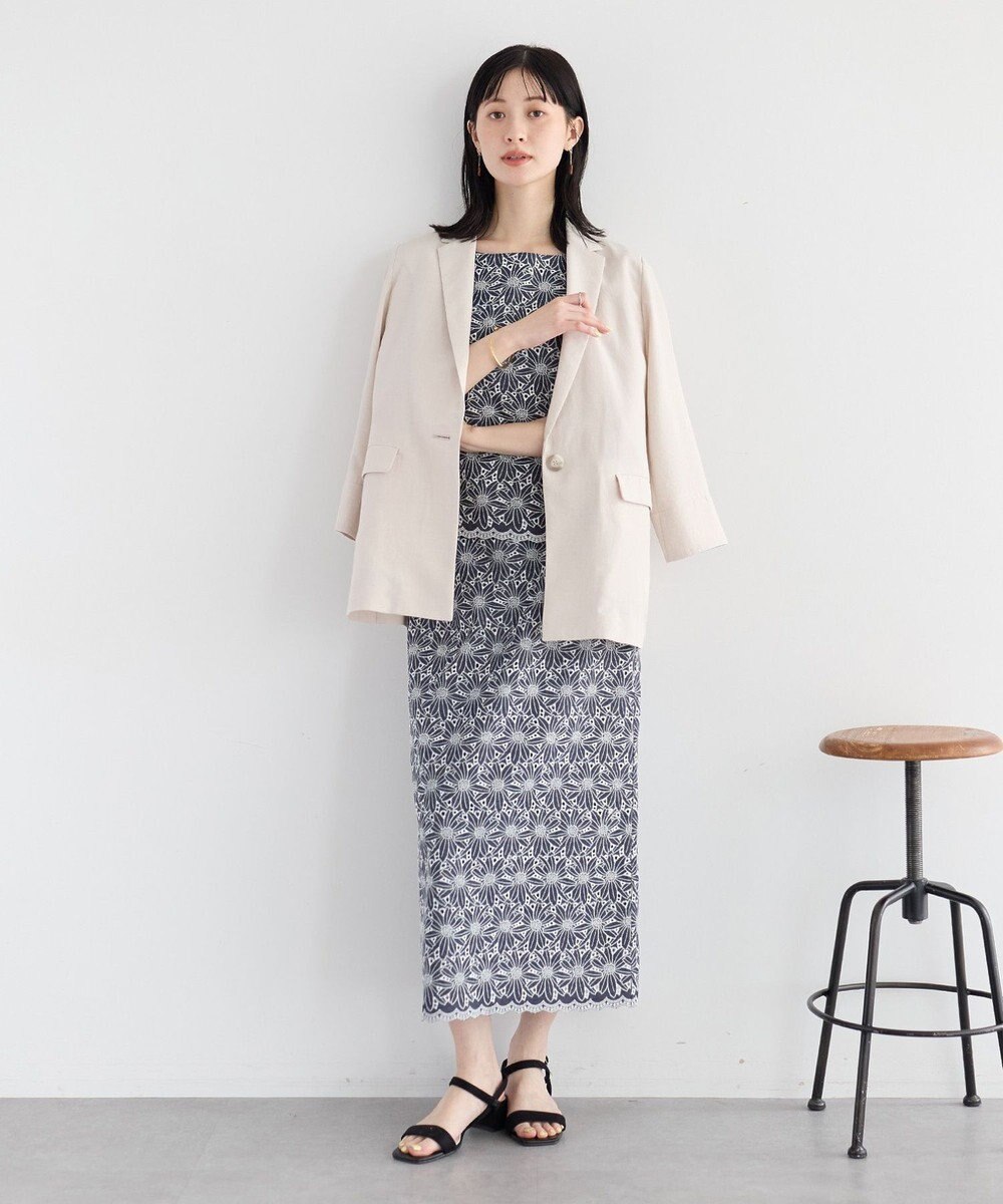 YECCA VECCA マシンウォッシャブルリネンライクジャケット 