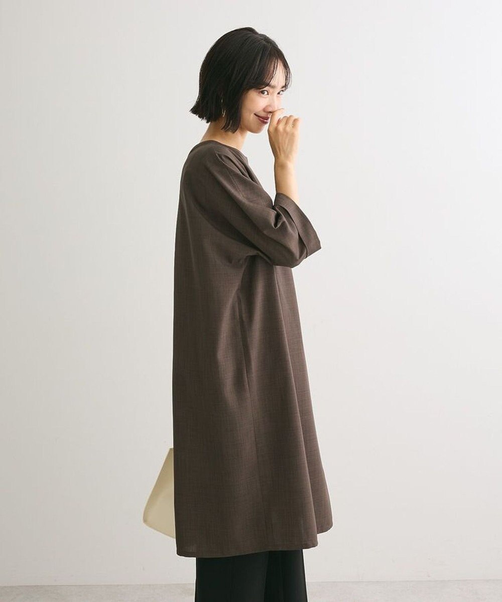 Green Parks 前後２ｗａｙ　ミディ丈タックワンピース 