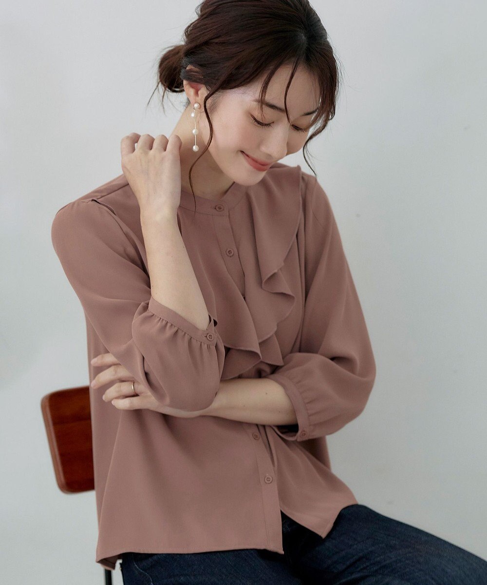 Tiaclasse 【洗える】フリルブラウス 