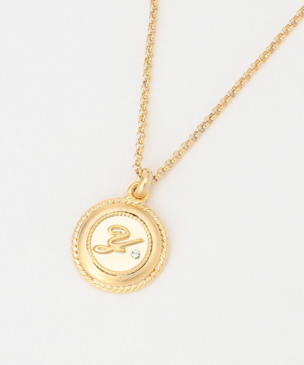 J.PRESS LADIES 【リバーシブル】イニシャルコイン ネックレス 