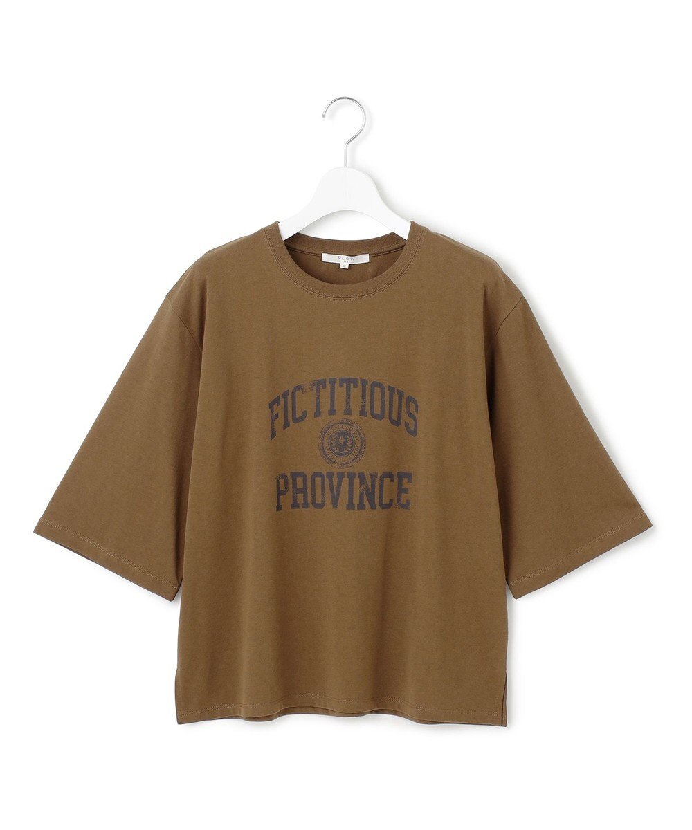 23区 S 【SLOW/一部店舗限定】MVSコットン ヴィンテージ風 ロゴTEE 