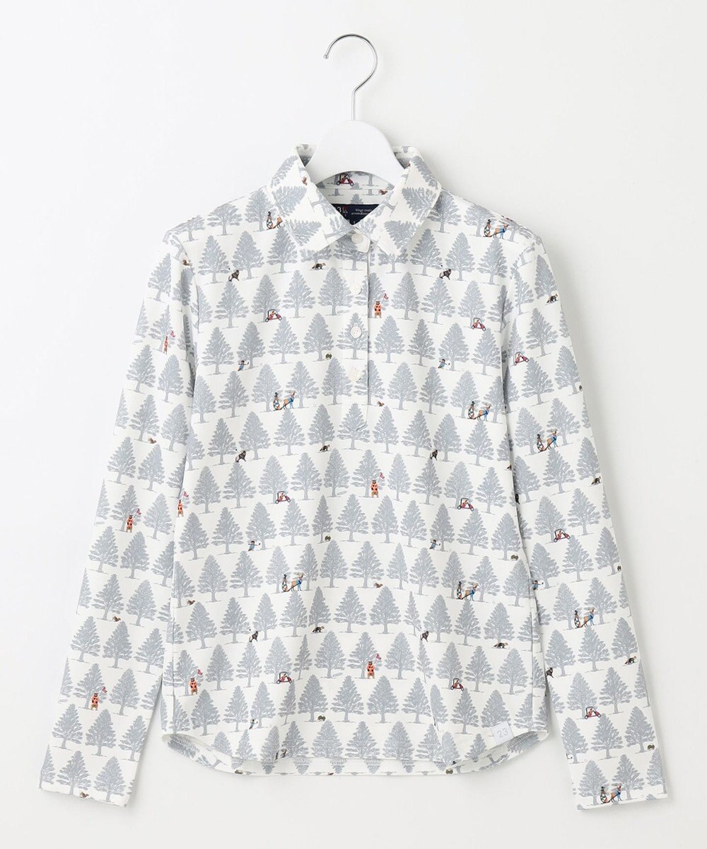 23区GOLF 【WOMEN】白夜ゴルフ柄 長袖シャツ 