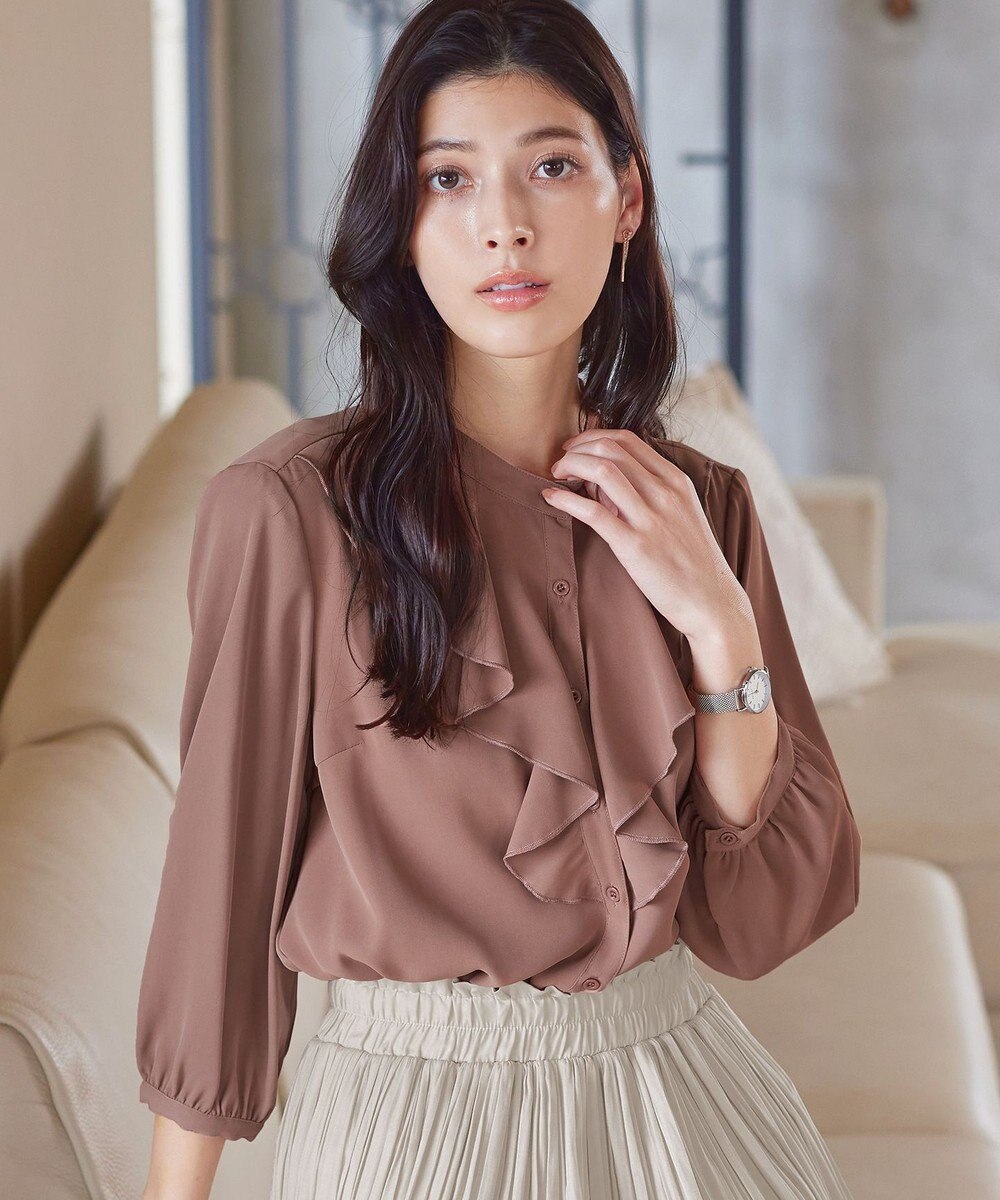 Tiaclasse 【洗える】フリルブラウス 