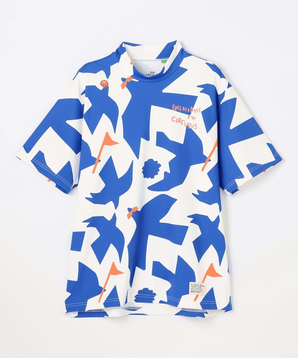 PW CIRCULUS 【MEN】ＤＯＶＥ柄モックネック ゴルフ 