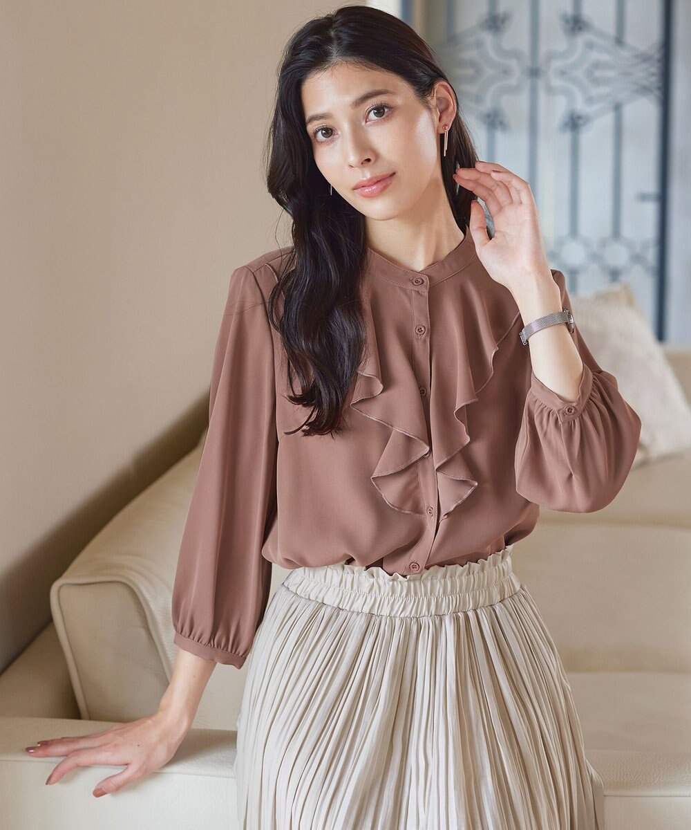 Tiaclasse 【洗える】フリルブラウス 