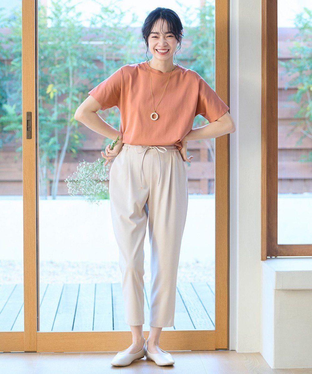 ANY 【UVケア/接触冷感/ウエストゴム】イージケア美脚パンツ テーパード 