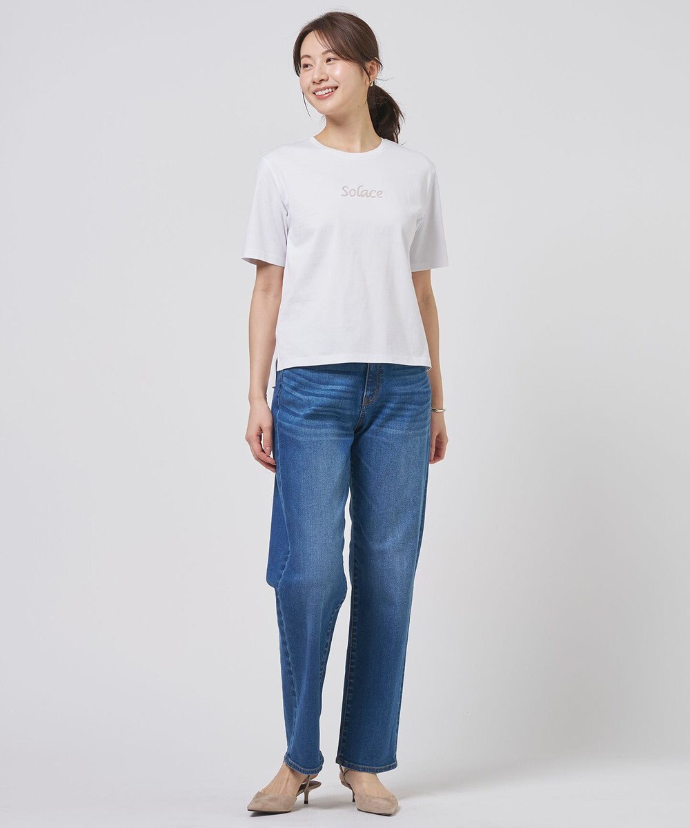 J.PRESS LADIES S 刺繍ロゴ Tシャツ 