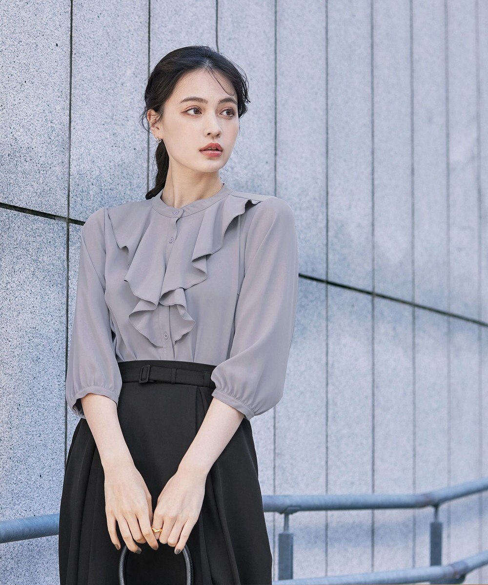 Tiaclasse 【洗える】フリルブラウス 