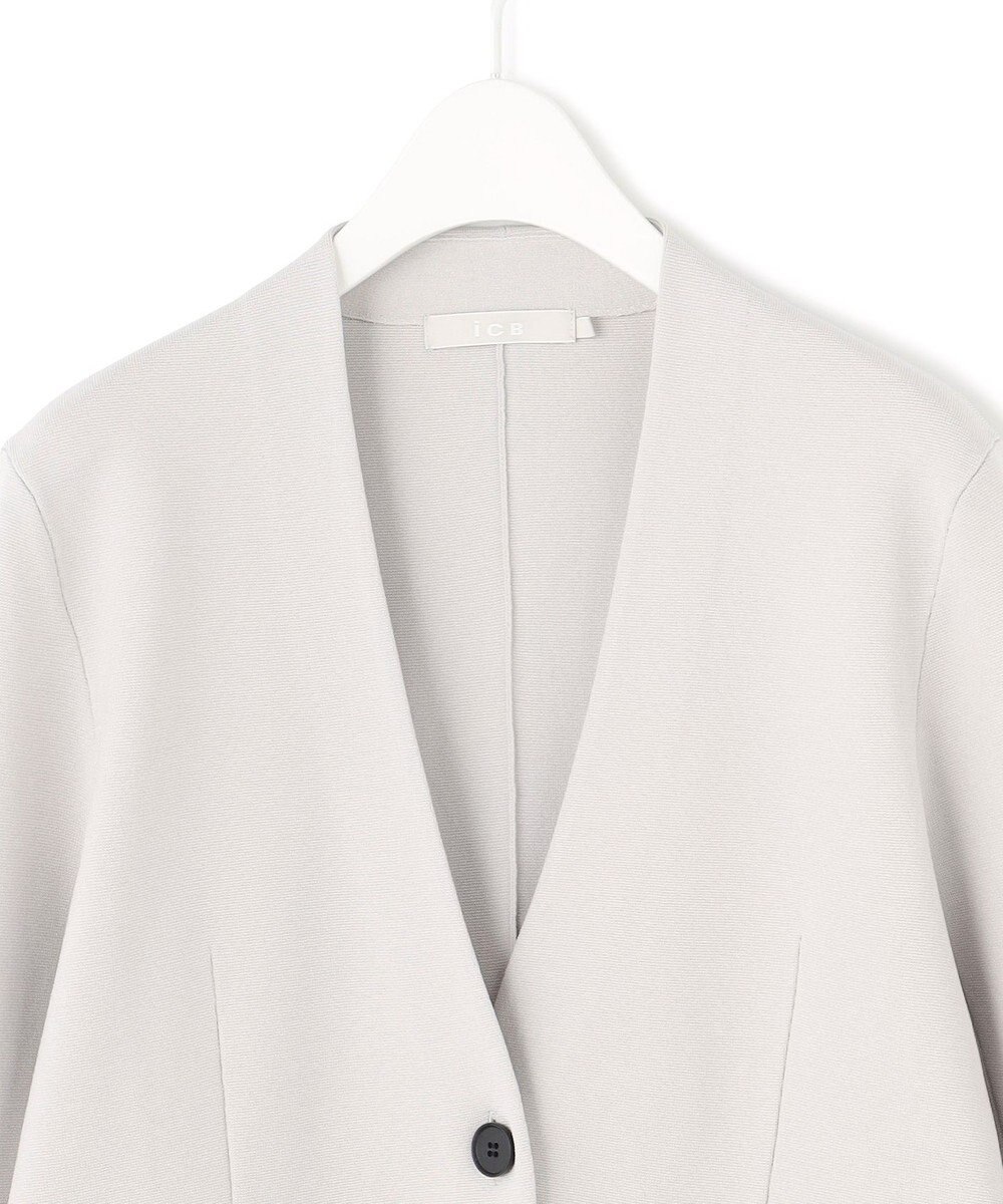 ICB 【洗える】シンセティックミラノリブ ニットジャケット 