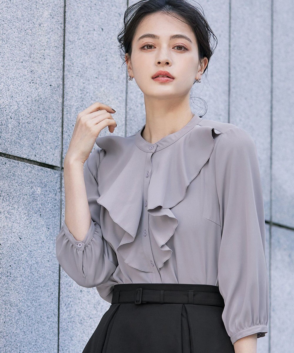 Tiaclasse 【洗える】フリルブラウス 