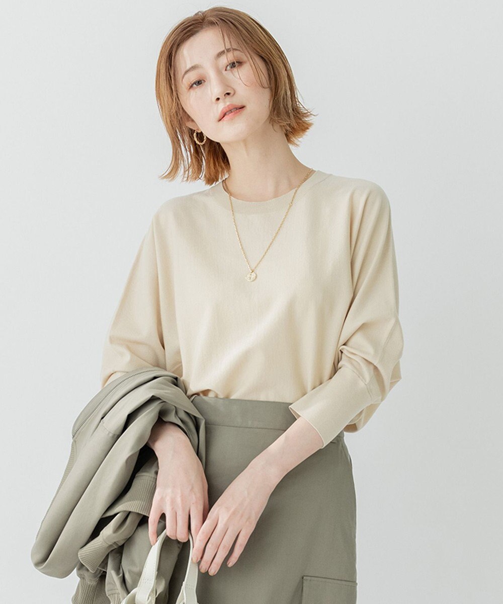 23区 【洗える】テンセルストレッチ ドルマン ニット 