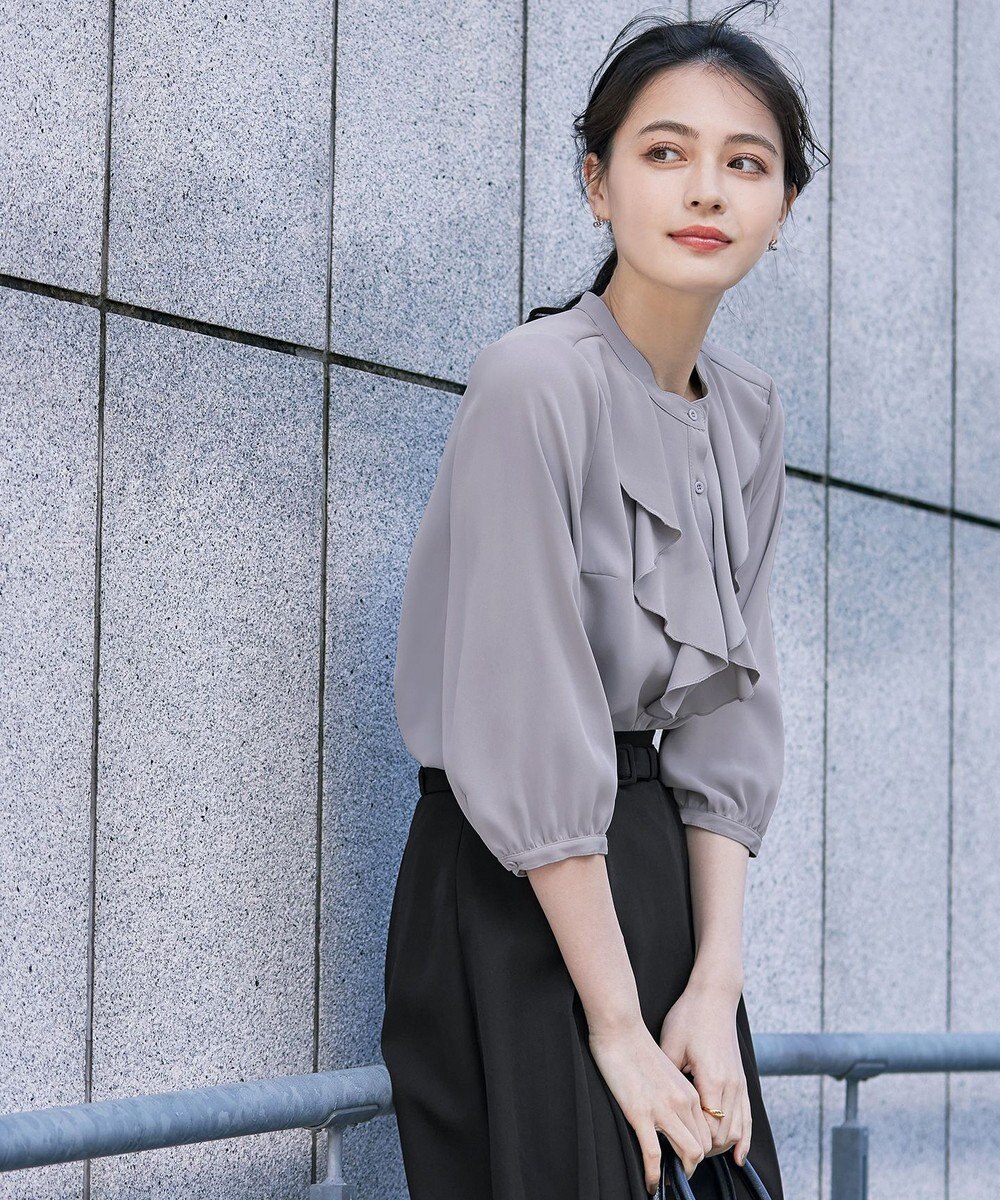 Tiaclasse 【洗える】フリルブラウス 