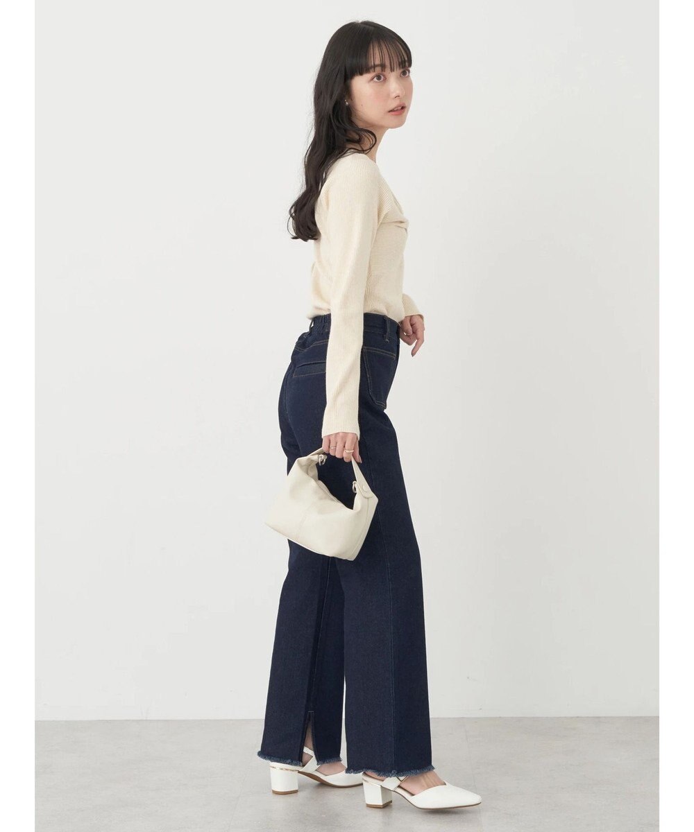 earth music&ecology ツイストリブラメニットプルオーバー 