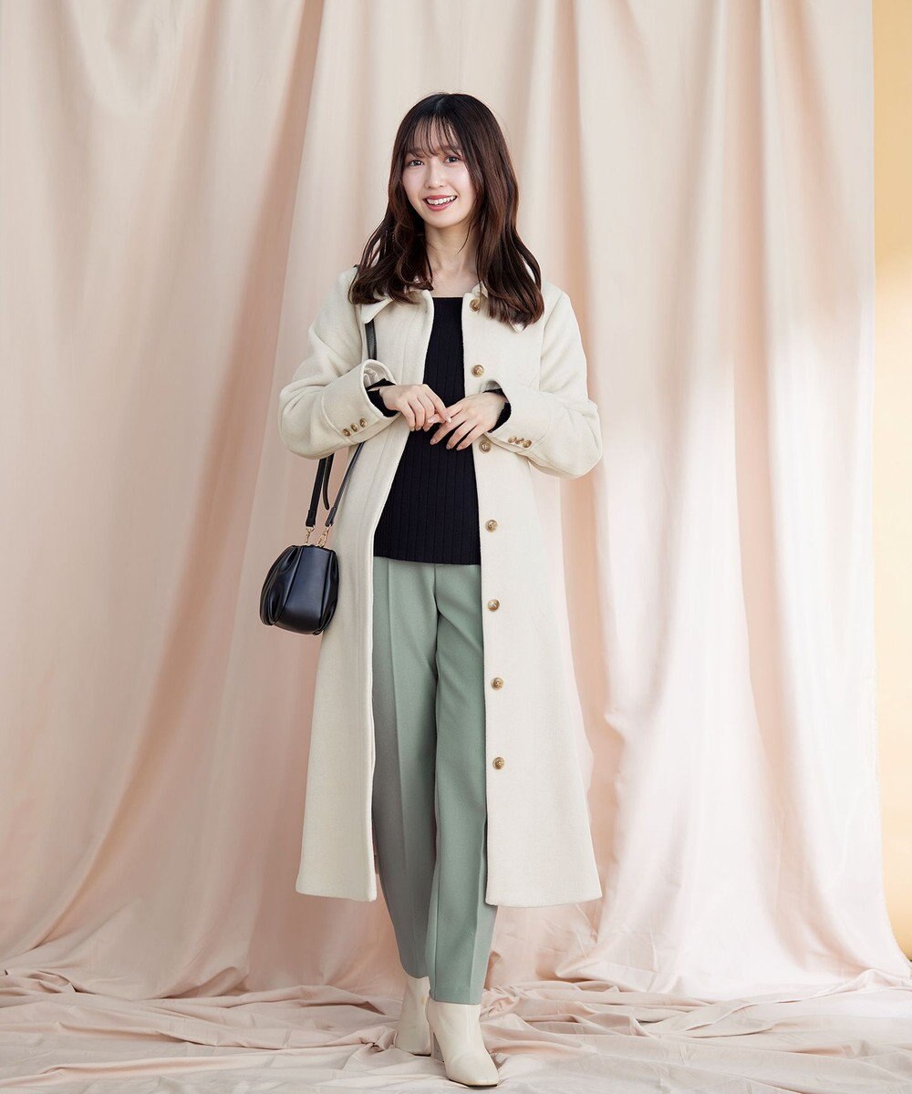 Tiaclasse 【GOLD LABEL・日本製・洗える】 カシミアタッチテーパードパンツ 