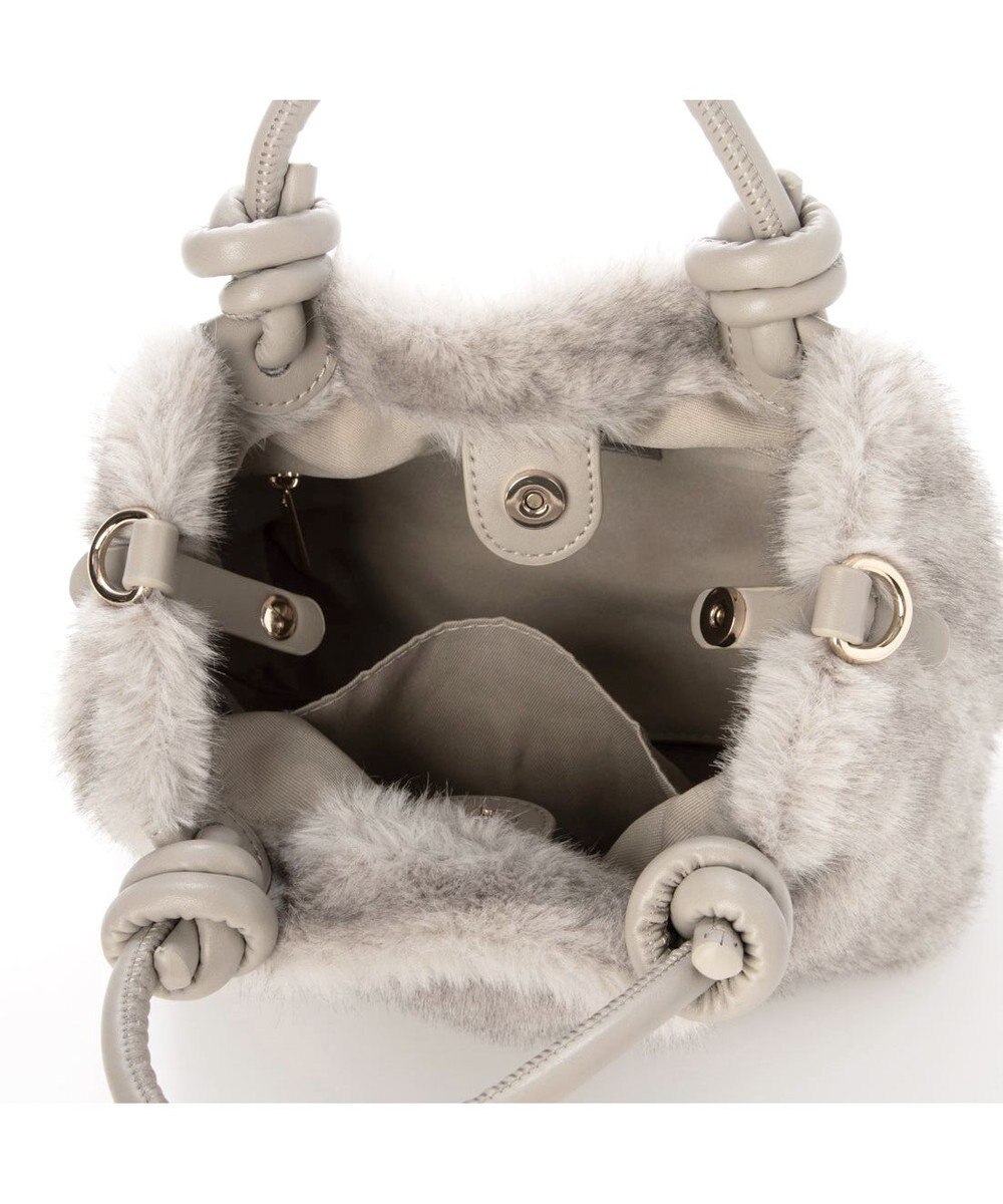 UNBILLION カシュカシュ cachecache / ミンク風フェイクファーノットハンドルバッグ 