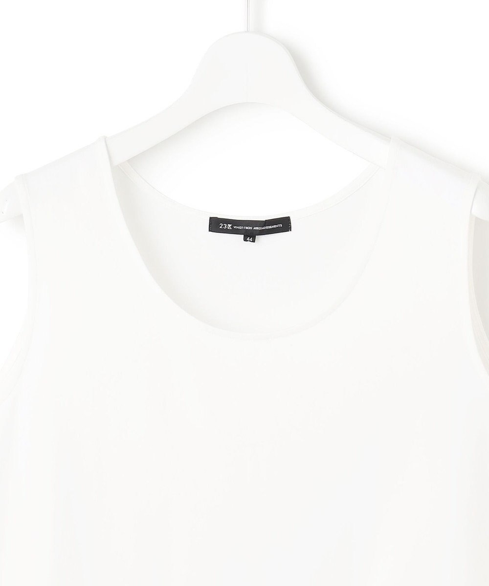 23区 L 【Lサイズ限定/好評につき新色追加】ナチュラルコットンベア タンクトップ 