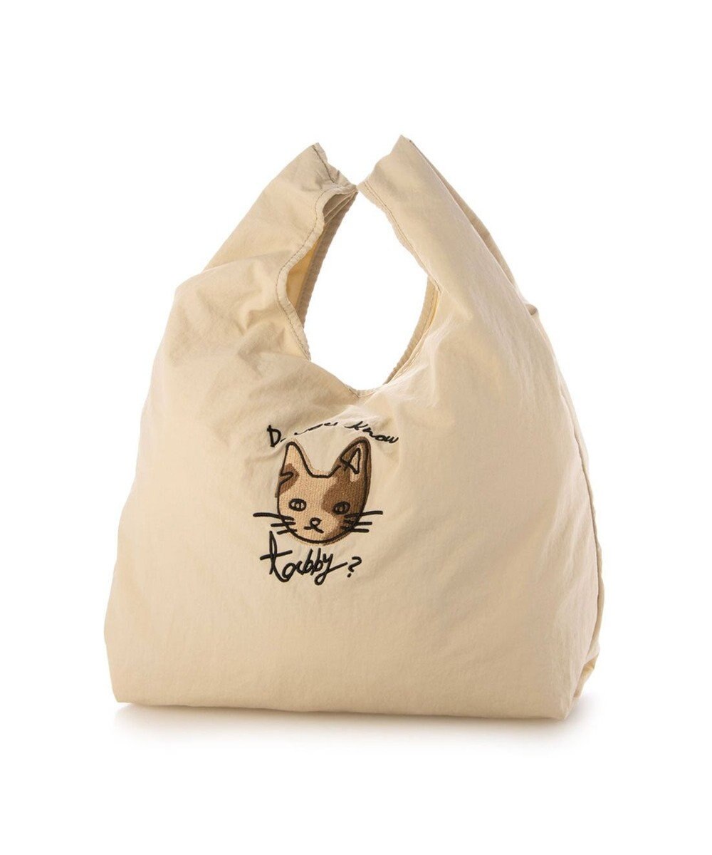 UNBILLION カシュカシュ cachecache / アニマルドローイング刺繍ナイロントート 