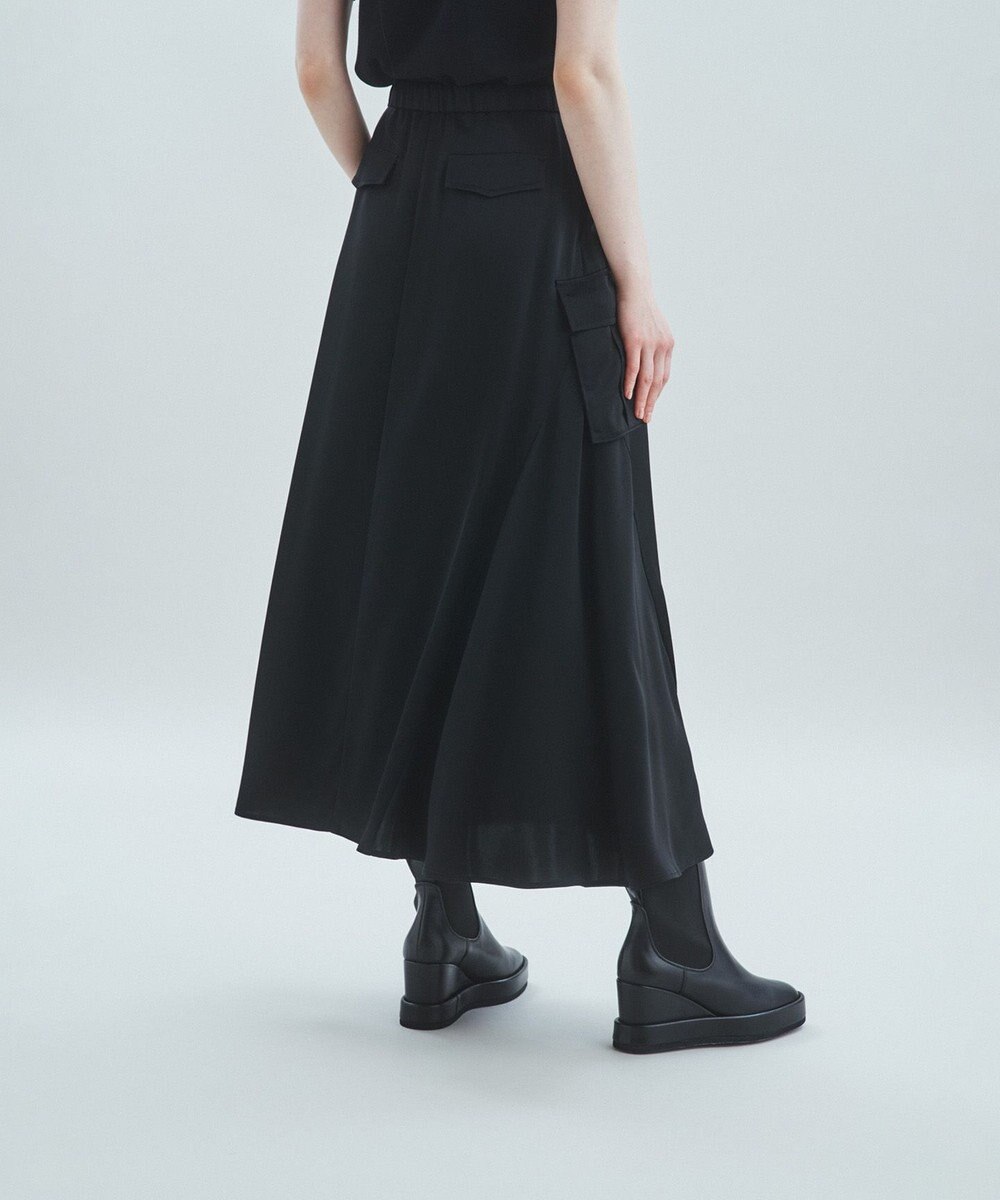 GRACE CONTINENTAL サテンミリタリーロングスカート 