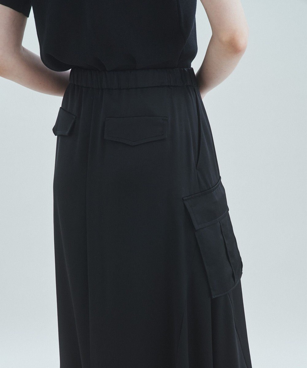 GRACE CONTINENTAL サテンミリタリーロングスカート 