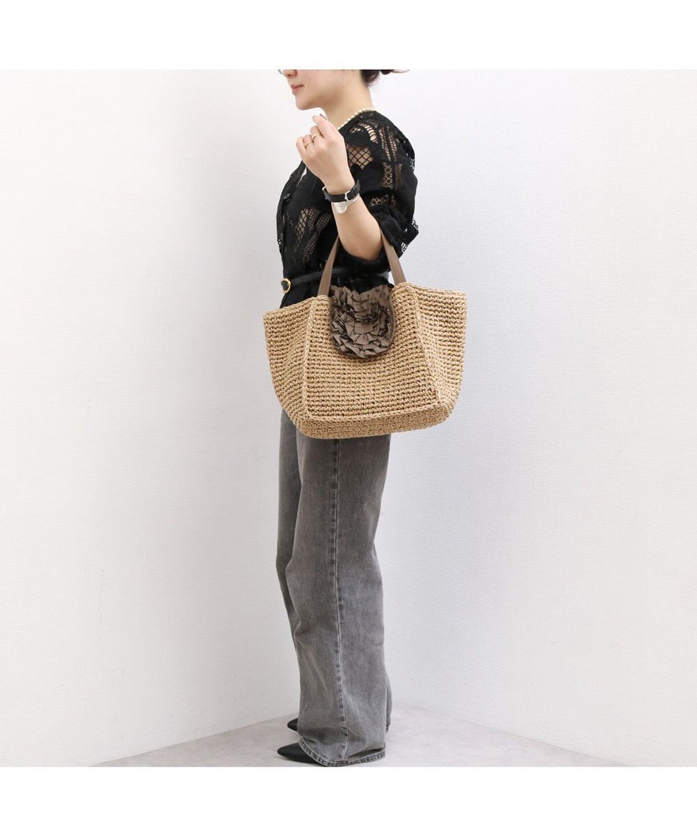 UNBILLION カシュカシュ cachecache / フリルフラップスクエアトート カゴバッグ 