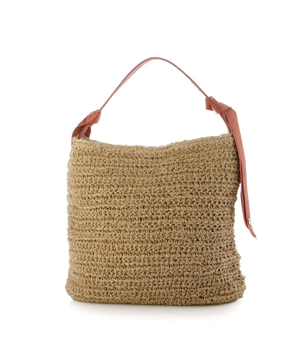 UNBILLION カシュカシュ cachecache / 下がりグログラン地柄編みトート カゴバッグ 