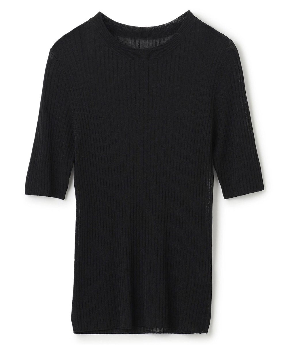 uncrave ラスターシアーニット ワイドリブトップス 