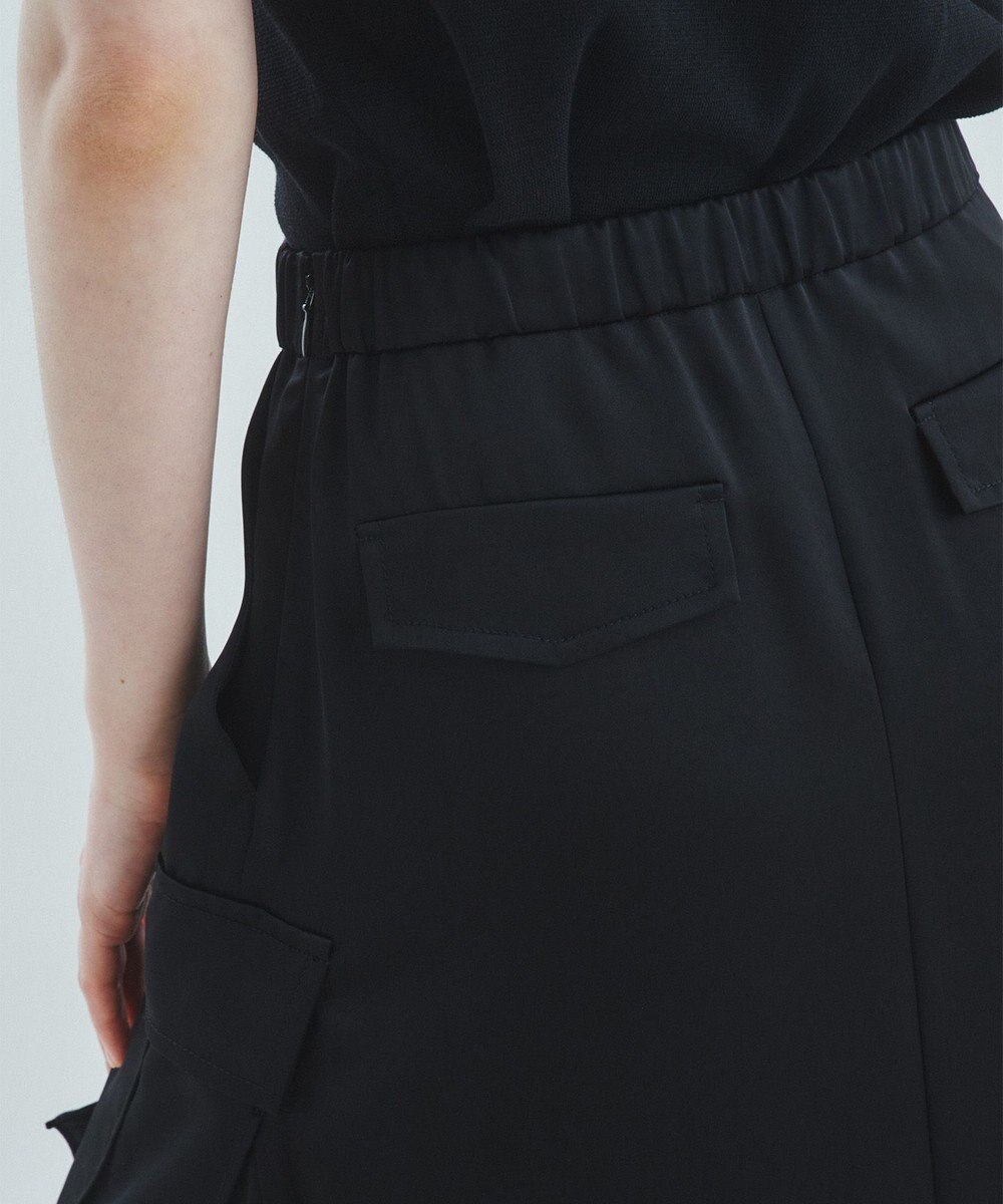 GRACE CONTINENTAL サテンミリタリーロングスカート 