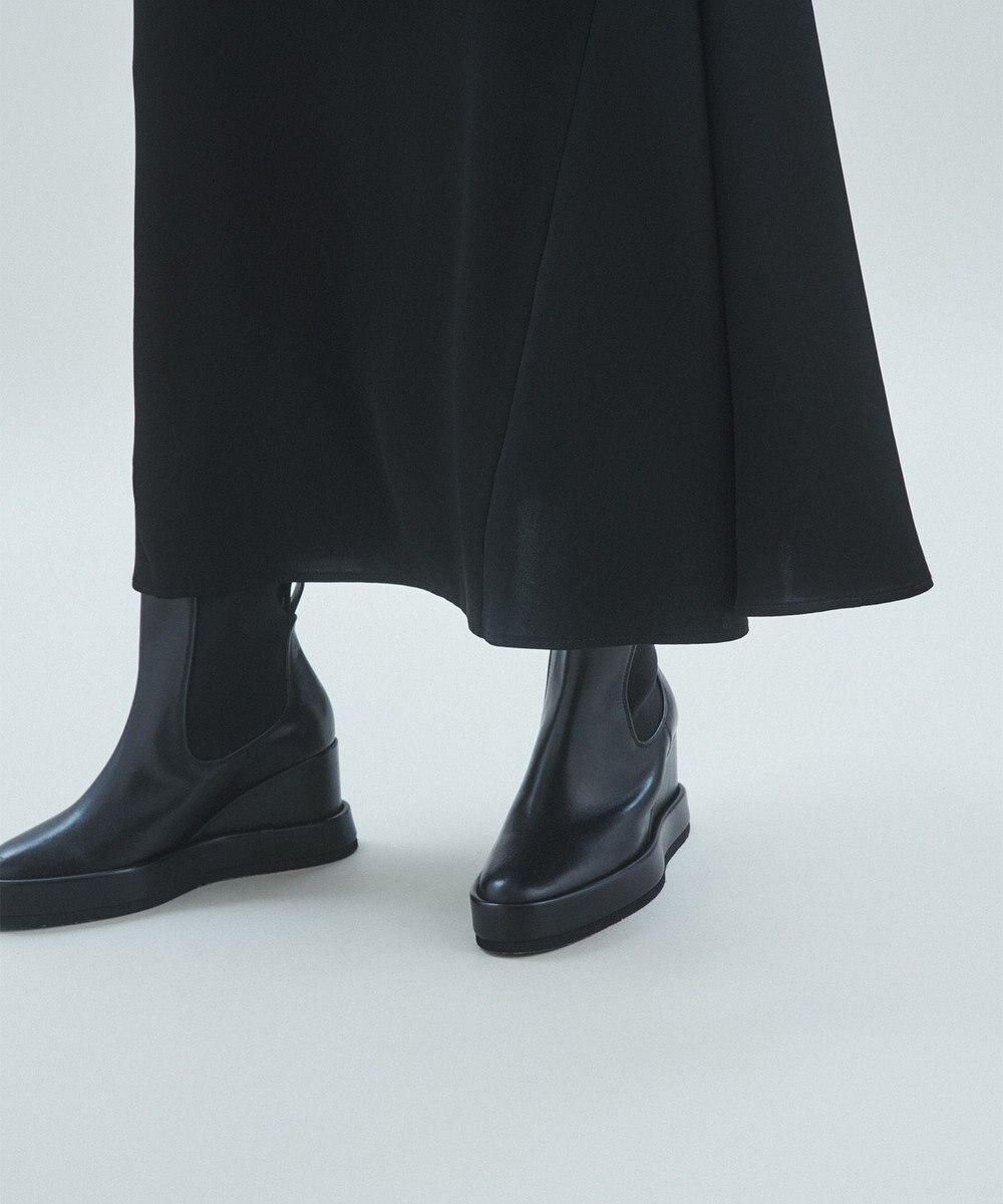 GRACE CONTINENTAL サテンミリタリーロングスカート 