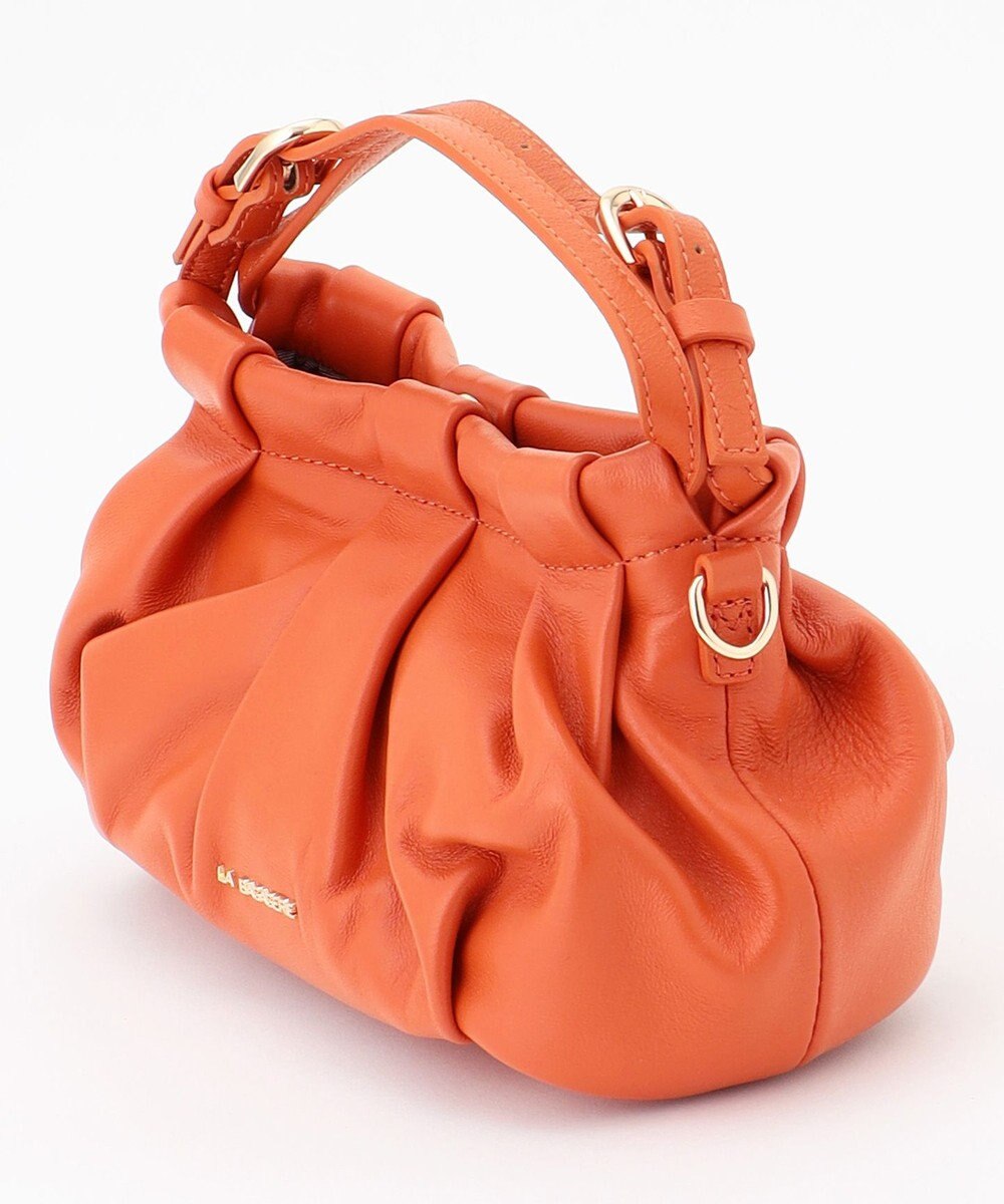 LA BAGAGERIE シープレザー　ギャザーミニマムバッグ 