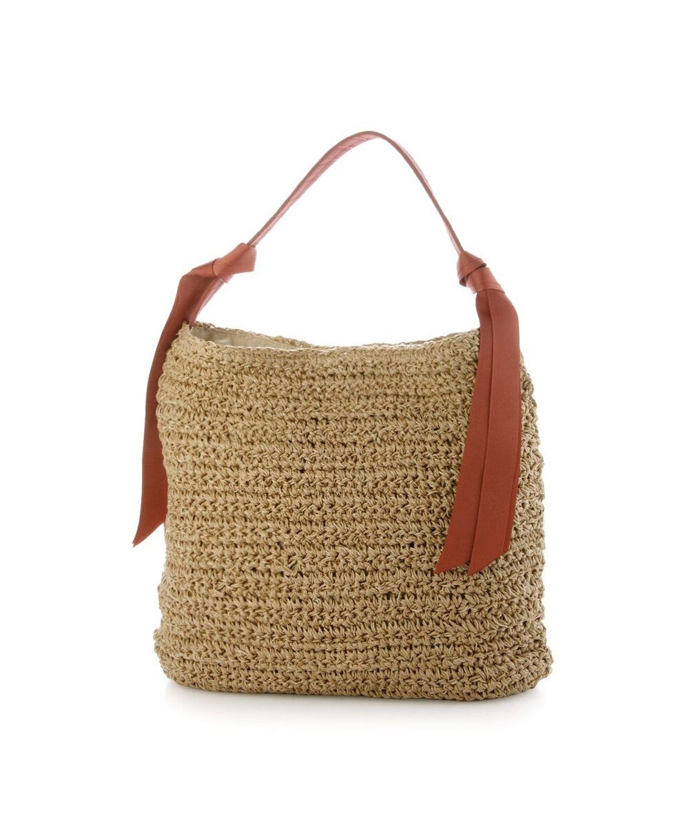 UNBILLION カシュカシュ cachecache / 下がりグログラン地柄編みトート カゴバッグ 