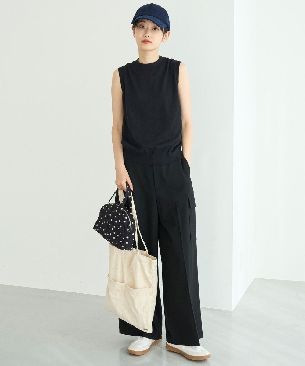 UNFILO ウールライク カーゴワイドパンツ 