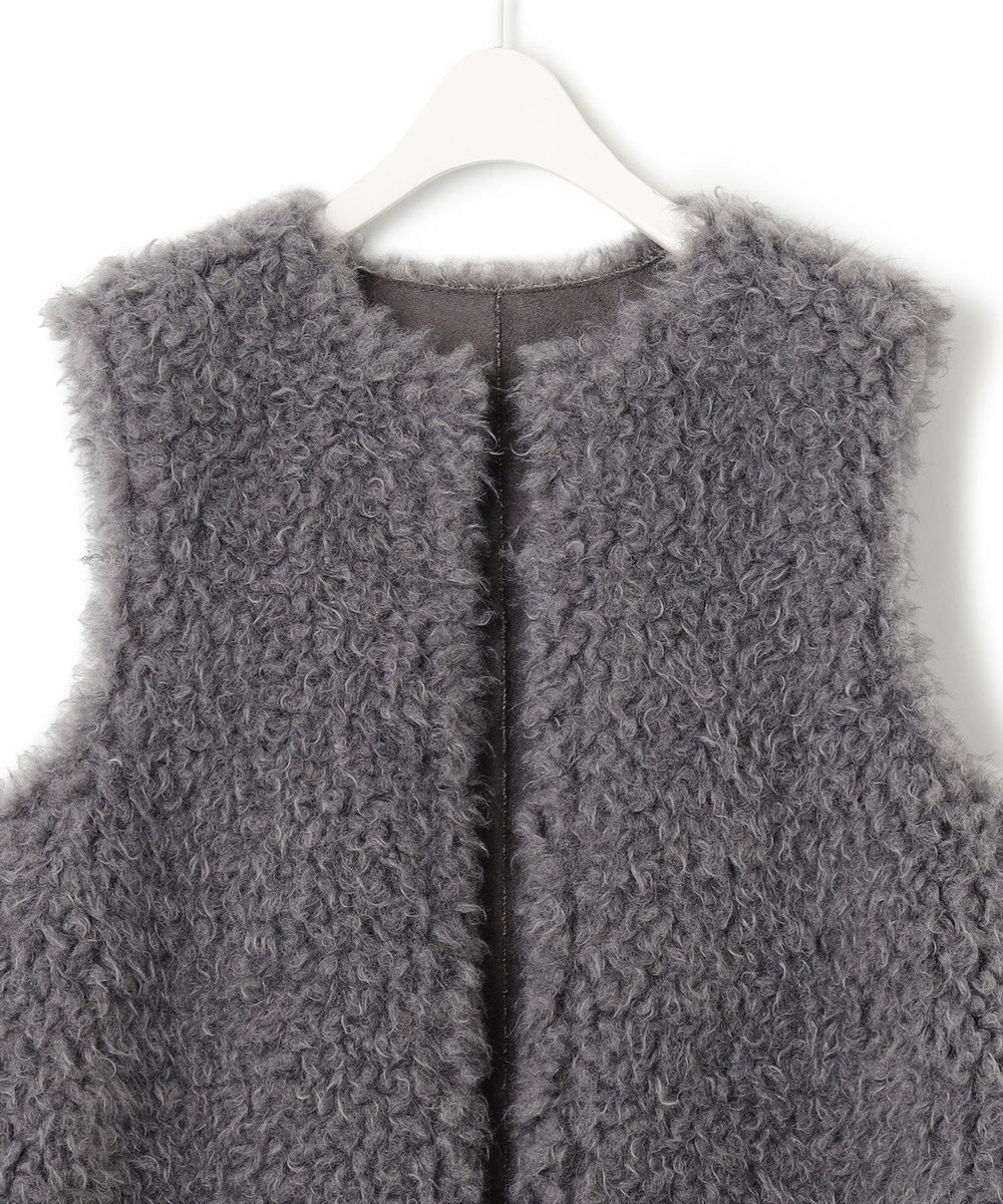 ICB 【リバーシブル着用可能】フェイクムートン ジレ 