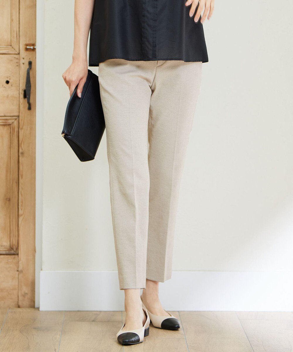 自由区 L 【接触冷感・UVカット・吸水速乾・洗える】シェルタリングテーパード パンツ 