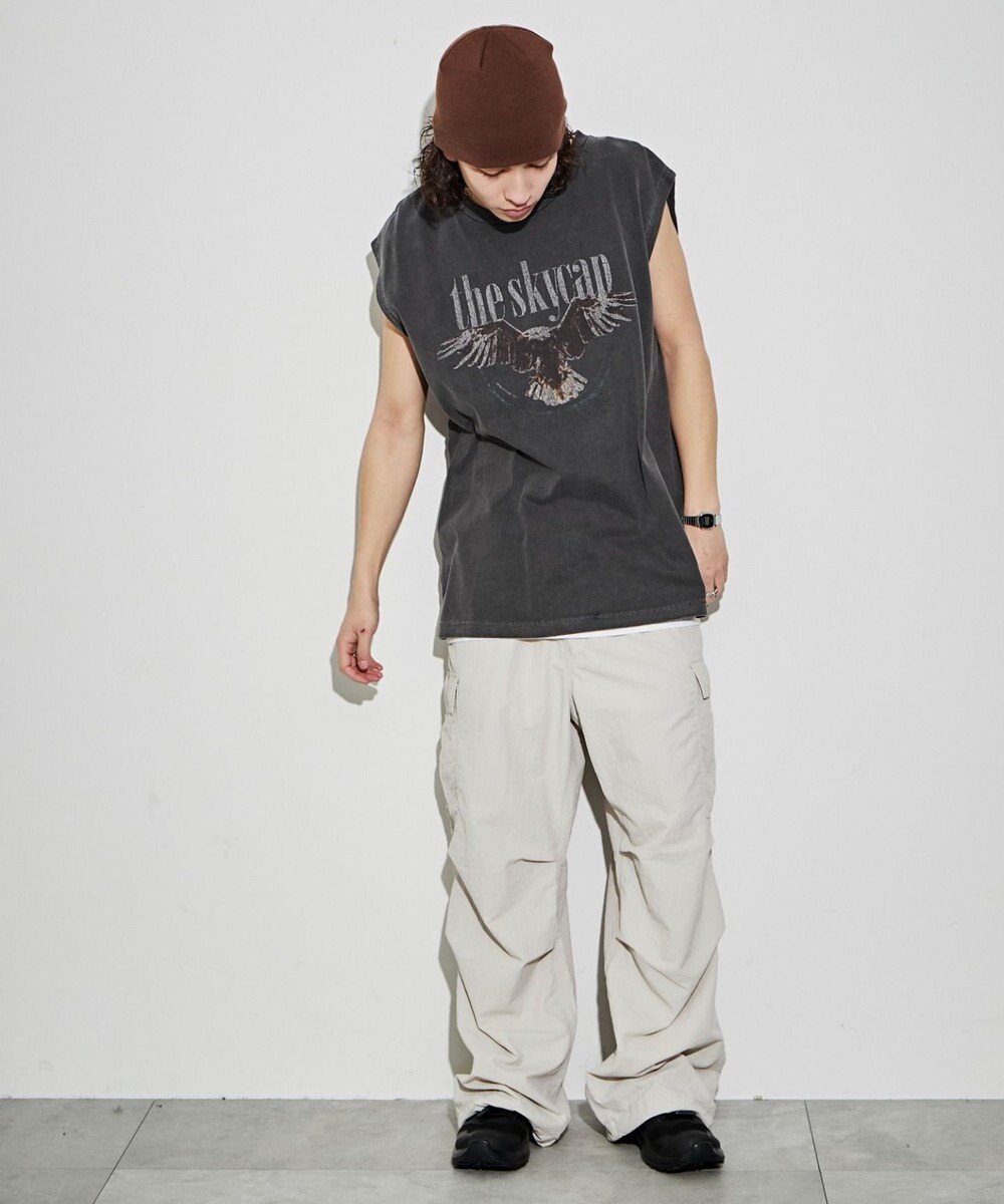 WEGO 【ユニセックス着用アイテム/手洗い可】ピグメントグラフィックノースリーブ 