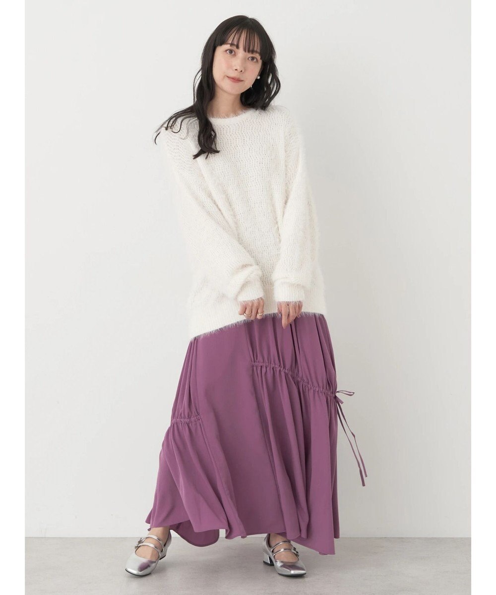 earth music&ecology ドロストギャザーフレアスカート 