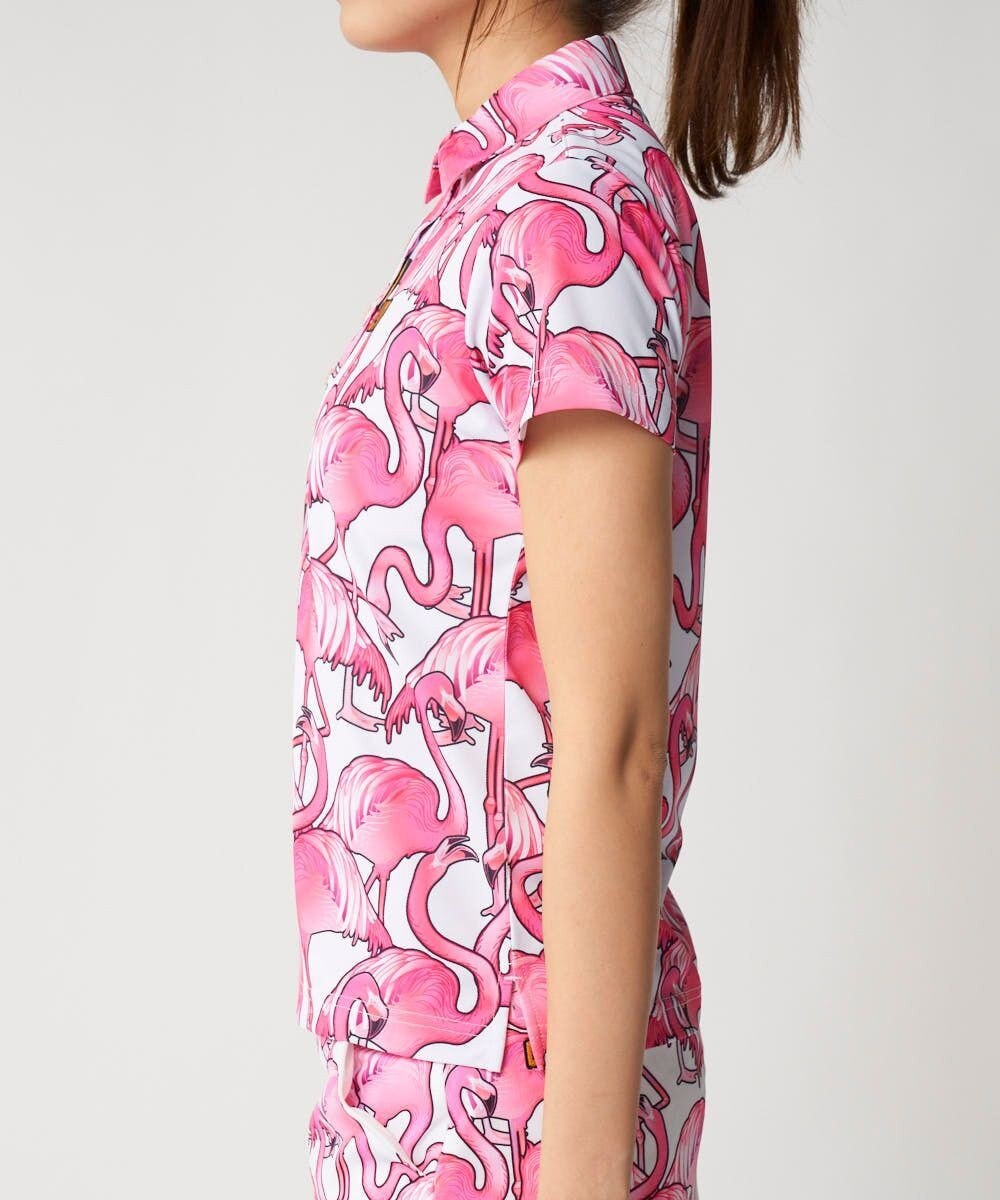 FILA GOLF／marie claire 【Loudmouth】柄ポロシャツ 